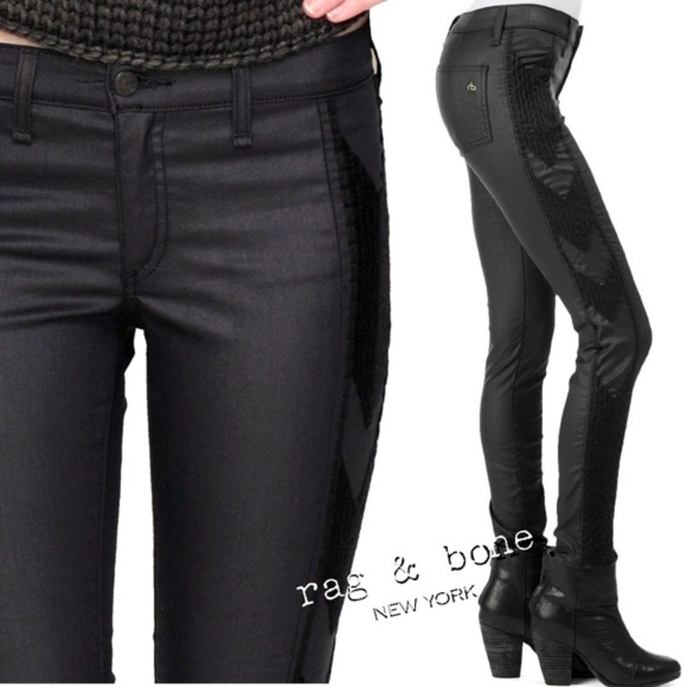 Rag & Bone Shoreditch Embroidered Skinny Jeans